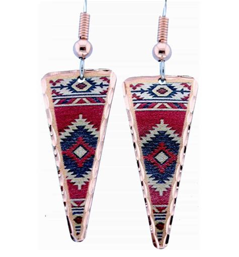 Southwest Native Earrings Chic Copper Native American Earrings