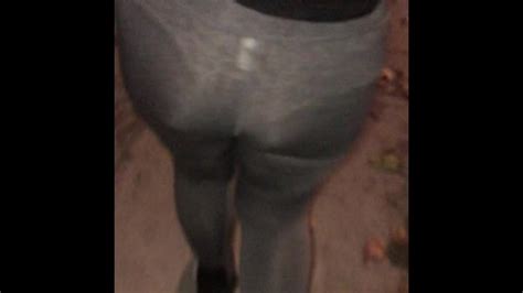 Wife In See Through Yoga Pants Flashing Ass In Public