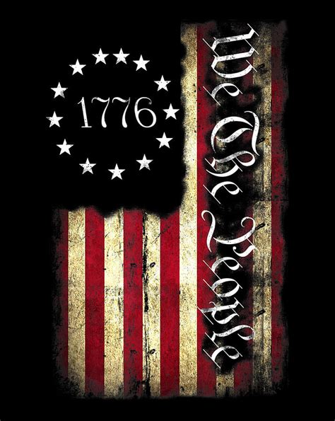 1776 We The People Patriotic American Constitution Png Digital Art By