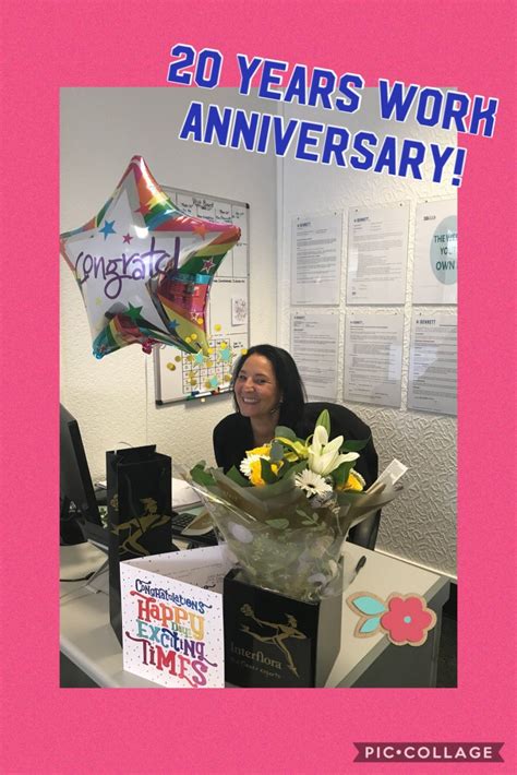 May you celebrate your 10 year work anniversary to the fullest. WOW 20 YEARS WORK ANNIVERSARY FOR OUR JOANNE! - Bennett Staff