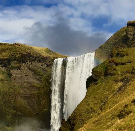 Hd Wallpaper Iceland Skógafoss Water Waterfall Travel Outdoors