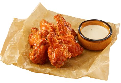 Hot wings aren't breaded before they are fried, which gives them a slightly crispy. Buffalo Wings - Domino's Pizza