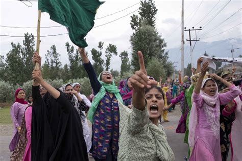 ‘pushed to the wall protests erupt in kashmir over indian move to end autonomy the