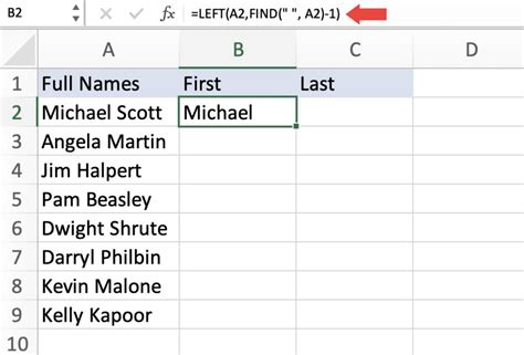 How To Separate Names In Microsoft Excel Easily Myexcelonline