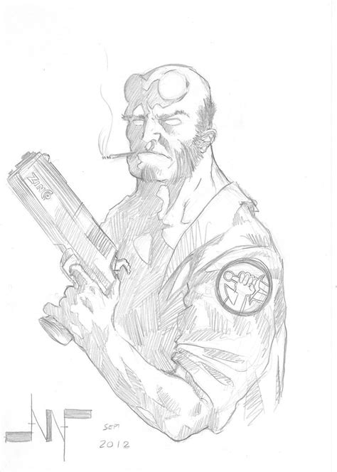 Hellboy Sketch By Albertonavajo On Deviantart