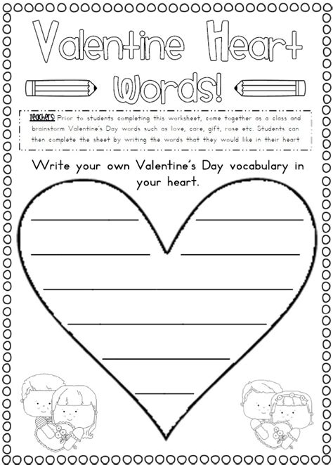 Valentine's Day Printables | Valentines writing, Valentine worksheets