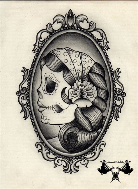 21 Best Sugar Skull Tattoo Designs Black And White Images