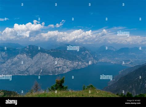 View From Monte Baldo Malcesine Italy And Lago Di Garda Stock Photo
