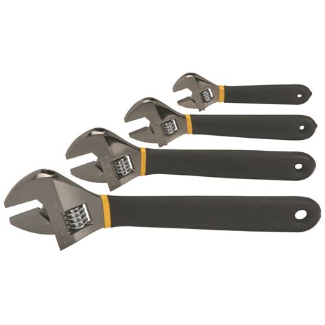 4 Piece Professional Adjustable Wrenches
