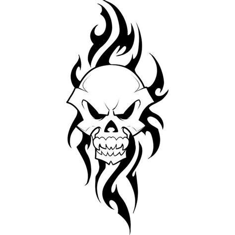 Paper Sketch Skull Tattoo Design Tribal Arm Tattoos Tribal Skull