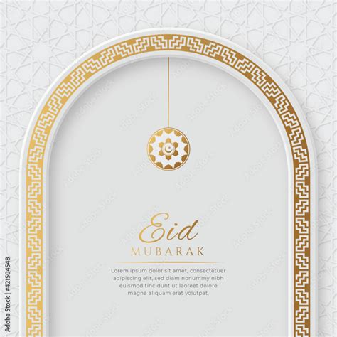 Eid Mubarak Arabic Elegant Luxury Ornamental Islamic Background With