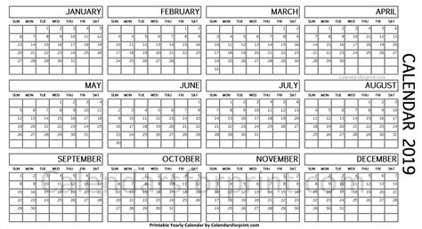 Year Calendar Free Printable Calendar Printables Free Templates Full