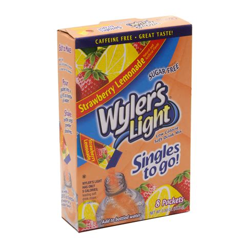 Wylers Light Singles To Go Strawberry Lemonade Drink Mix Shop Mixes