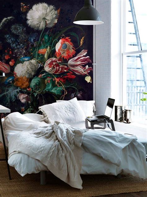 Floral Wall Mural Wallpaper Removable Dutch Vintage Etsy In 2020