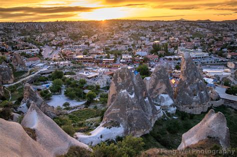 Sunset Göreme Town Nevşehir Province Cappadocia Region Central