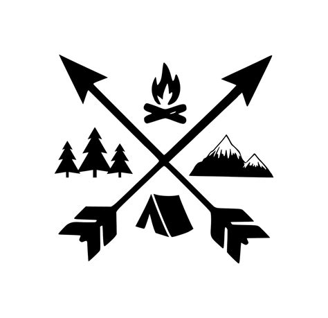 Crossed Arrows Camping Svg Png Digital Download Etsy