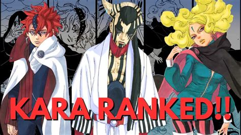 Ranking Kara From Weakest To Strongest Boruto Kara Members Ranked
