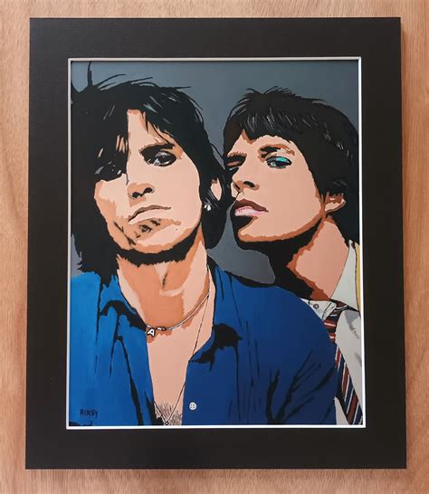 Mick And Keith Art Print With Mount Stevieriks