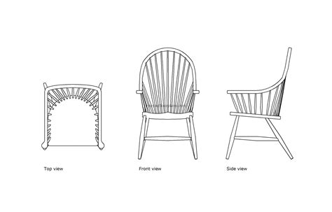 Windsor Chair Free Cad Drawings