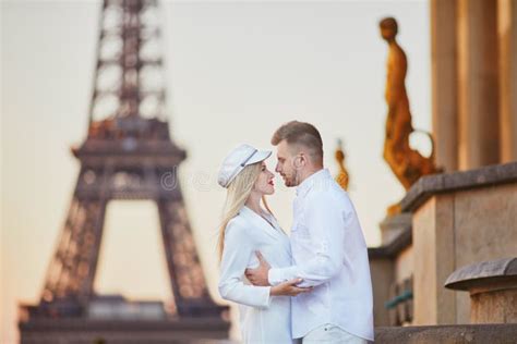 Romantic Loving Couple In Paris Stock Photo Image Of Girl Paris