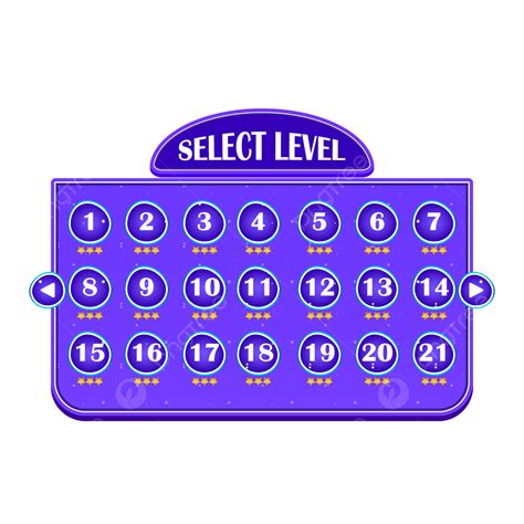 Level Select Vector Design Images Color Buton For Level Selection