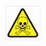 Caution  Toxic W016 150x150mm Material Symbol Photoluminescent Self
