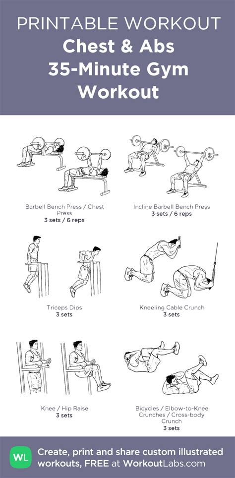 Chest And Abs 35 Minute Gym Workout Gym Workouts Workout Plan Gym Abs