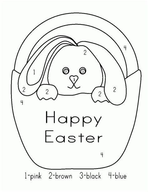Easter Color By Numbers Easter Coloring Pages Printable Easter