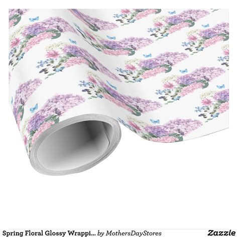Spring Floral Glossy Wrapping Paper Spring Floral Wrapping Paper Floral