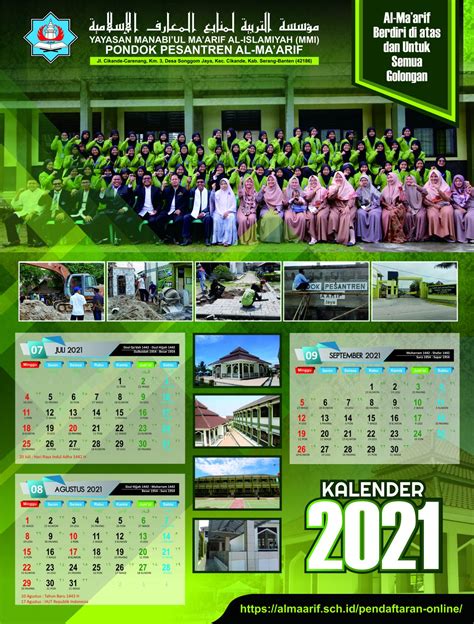 Kalender 2021 Pondok Pesantren Al Maarif