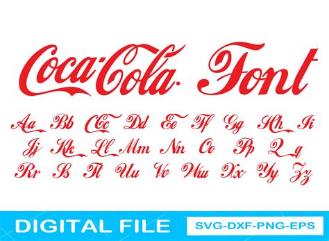 Coca Cola Svgcoca Cola Font Svgcola Alphabet Letters Svg Etsy