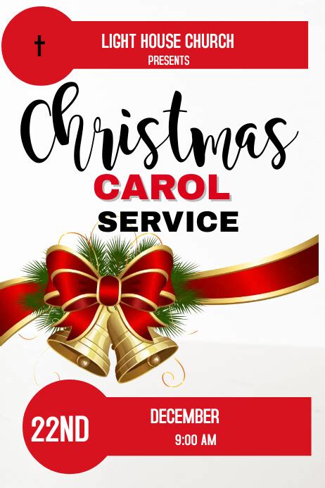 Christmas Carol Service Template Postermywall