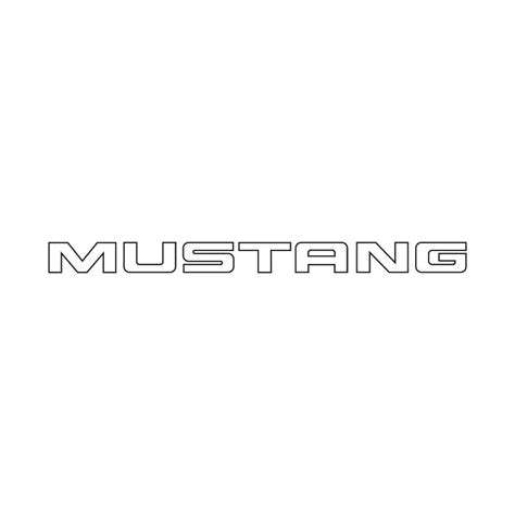 Ford Mustang Outline Vinyl Sticker Bluntone