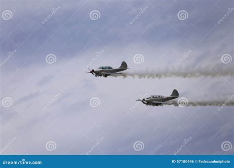 Thiene Vicenza Italy 26th July 2015 Two Aircraft Perform A