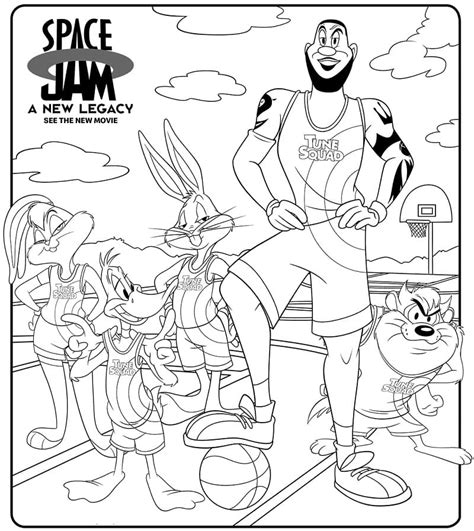 Free Printable Space Jam Coloring Pages Printable Templates