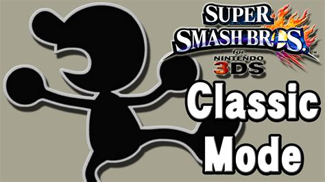 Super Smash Bros For 3ds Classic Mode Mr Game And Watch Youtube