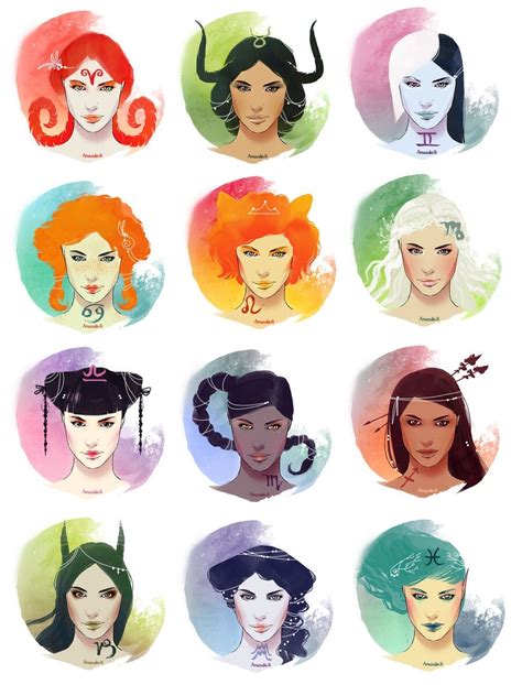 Ladies Of The Zodiac Zodiac Characters Zodiac Signs Zodiac