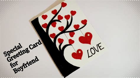 Special Greeting Card For Boyfriend Beautiful Handmade Greeting Card