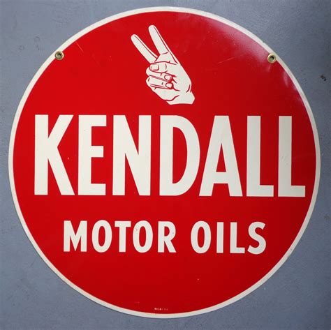 Itmvintage Kendall Motor Oil Sign 2 Sided Gas Oil