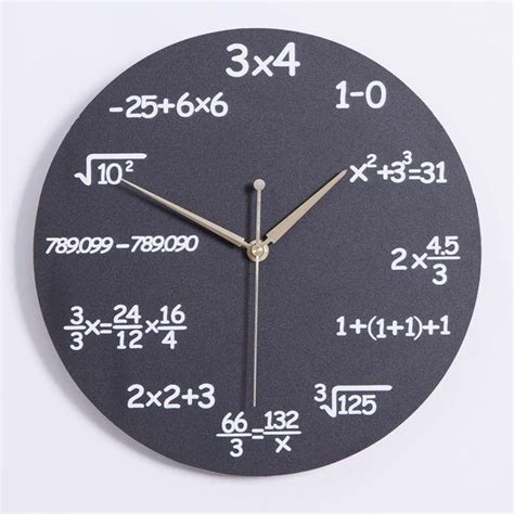 3d Math Formula Board Wall Clock Various Designs In 2022 Diy Clock