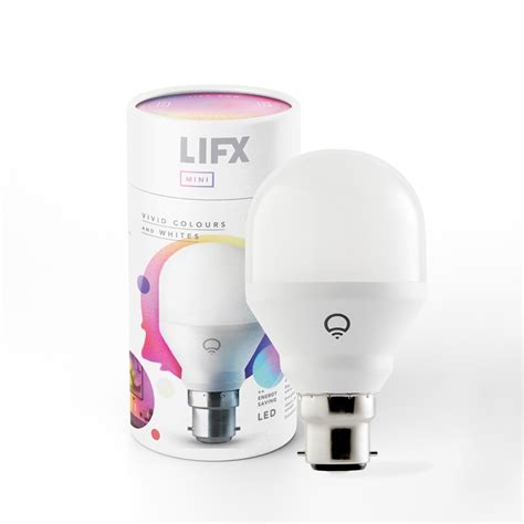 Lifx Mini Colour 800 Lumens A60 B22 Smart Light Bulb Bunnings Warehouse