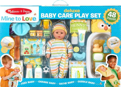 Melissa And Doug Mine To Love Deluxe Baby Care Play Multicolor 93835