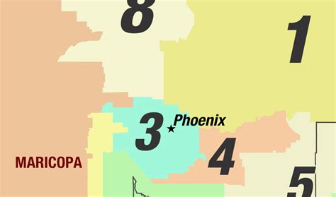 Arizona 2024 Congressional Districts Wall Map By Mapshop The Map Shop