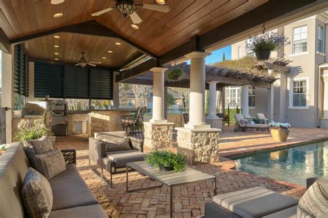 Comfortable Outdoor Living Space And Swimming Pool Hgtv