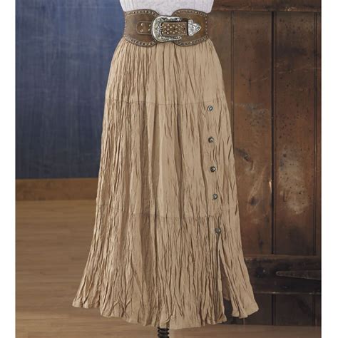 Concho Crinkle Skirt Western Wear Equestrian Inspired Clothing