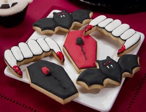 Gothic Cookies Halloween Cookies Decorated Halloween Sugar Cookies