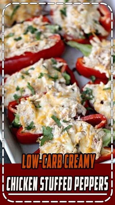 Low Carb Creamy Chicken Stuffed Peppers Healthy Living And Lifestyle