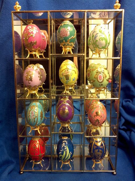 12 Faberge Eggs With Rare Display Case Etsy Faberge Eggs Faberge
