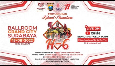 23 Talent Siap Meriahkan Gebyar Malam Puncak Harmoni Nusantara Polda