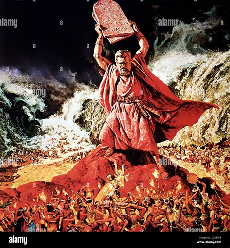 The Ten Commandments Us Charlton Heston As Moses Stock Photo Alamy